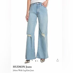*NWT- Hudson Jolene Wide Leg Kate Jeans, size 27
